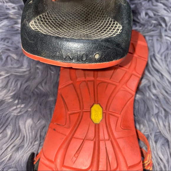 Chaco J104018 Women Rainbow Orange Toe Ring Sport Hiking Strappy Sandals - Picture 3 of 4